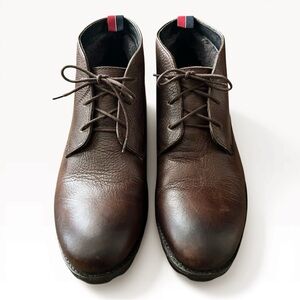 Tommy Hilfiger Carlos 6 AWS Chukka Boots Mens Size US 11.5 Brown Leather Lace Up